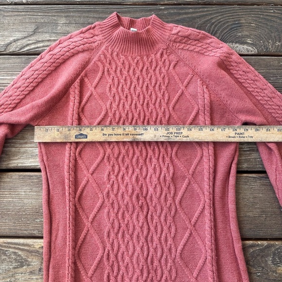 She + Sky Pink Turtleneck Sweater with Balloon Sleeves - Picture 5 of 9